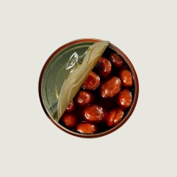 Chouriciños con ortigas en aceite de oliva